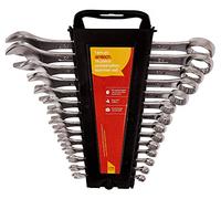 Amtech - Combination Metric Spanner Set, Drop-Forged Chrome Plated Steel with Polished Heads, Automotive & Workshop Ready, Storage Rack Included, 14pc, 6-26mm