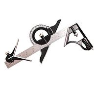 Amtech - Combination Square & Protractor Set, Aluminium blade with level vials, Metric & inch graduations, For precise layout, 300 mm / 12 in