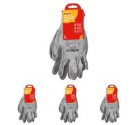 Amtech - Cut Resistant Level 5 Gloves for Home DIY and Gardening, PU Coated Palms to Protect Hands, Comfortable and Secure Fit with Elasticated Wrist (L, Size: 9) (Pack of 4)