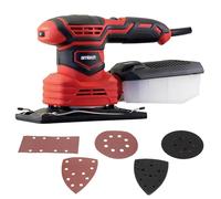 Amtech - Detail Sander for Wood with Dust Collector for a Variety of Sanding Tasks, Home DIY, Versatile 3-in-1 Electric Sanding Machine, Easy to Use with Long Reach 2.4m Cable (230V, 200W)