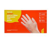Amtech - Disposable Vinyl Gloves for Cleaning, Handling Food, Working, and More, Home DIY, Durable and Tear Resistant, Powder-Free and Skin Friendly, Non-Sterile (100) (L)
