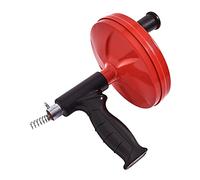 Amtech Drain and Pipe Cleaner, 400cm Rust-Resistant Spring Steel with Spin Handle, Ideal for Clearing Clogs in Sinks and Showers