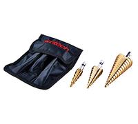 Amtech F0790 High Speed Steel Step Drill Bit Set, Cone Cutter (3 Piece)