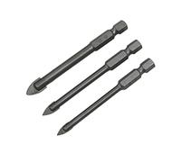Amtech F0972 Hex Tile and Glass Drill Bit Set, Tungsten Carbide Tipped, Quick Change 3-Piece Hex Drill Bits 5mm, 6mm and 8mm