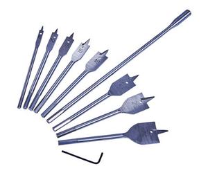 Amtech F1435 8 Piece Flat Wood Bit Set With 30mm (12") Extension