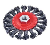 Am-Tech Wire Wheel Brush – Twist Knot – 4" (100 mm)