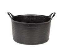 Amtech - Flexi Tub For Carrying Water, Soil, Bricks, Super Strong Reinforced Handles, Cold Resistant (Black) (14L)