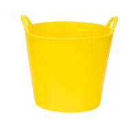 Amtech - Flexi Tub for Carrying Water, Soil, Bricks, Super Strong Reinforced Handles, Home DIY, Durable and Long Lasting, Heavy Duty, Cold Resistant (Yellow) (26L)
