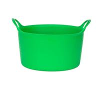 Amtech - Flexi Tub for Carrying Water, Soil, Bricks, Super Strong Reinforced Handles, Home DIY, Durable and Long Lasting, Heavy Duty, Cold Resistant (Green) (14L)