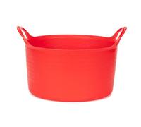 Amtech - Flexi Tub for Carrying Water, Soil, Bricks, Super Strong Reinforced Handles, Home DIY, Durable and Long Lasting, Heavy Duty, Cold Resistant (Red) (14L)