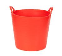 Amtech - Flexi Tub for Carrying Water, Soil, Bricks, Super Strong Reinforced Handles, Home DIY, Durable and Long Lasting, Heavy Duty, Cold Resistant (Red) (26L)