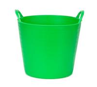 Amtech - Flexi Tub for Carrying Water, Soil, Bricks, Super Strong Reinforced Handles, Home DIY, Durable and Long Lasting, Heavy Duty, Cold Resistant (Green) (26L)