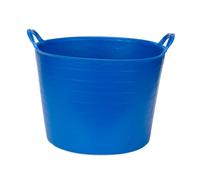 Amtech - Flexi Tub for Carrying Water, Soil, Bricks, Super Strong Reinforced Handles, Home DIY, Durable and Long Lasting, Heavy Duty, Cold Resistant (Blue) (42L)