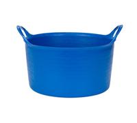 Amtech - Flexi Tub for Carrying Water, Soil, Bricks, Super Strong Reinforced Handles, Home DIY, Durable and Long Lasting, Heavy Duty, Cold Resistant (Blue) (14L)