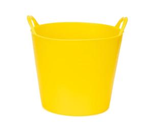 Amtech - Flexi Tub for Carrying Water, Soil, Bricks, Super Strong Reinforced Handles, Home DIY, Durable and Long Lasting, Heavy Duty, Cold Resistant (Yellow) (26L)