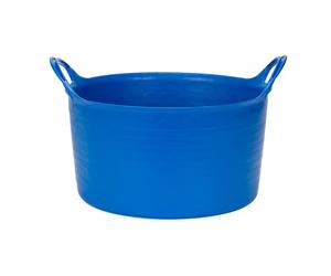 Amtech - Flexi Tub for Carrying Water, Soil, Bricks, Super Strong Reinforced Handles, Home DIY, Durable and Long Lasting, Heavy Duty, Cold Resistant (Blue) (14L)