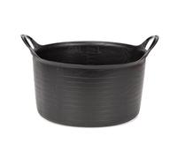 Amtech - Flexi Tub for Carrying Water, Soil, Bricks, Super Strong Reinforced Handles, Home DIY, Eco Friendly, Durable and Long Lasting, Heavy Duty, Cold Resistant (Black) (14L)