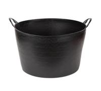 Amtech - Flexi Tub for Carrying Water, Soil, Bricks, Super Strong Reinforced Handles, Home DIY, Eco Friendly, Durable and Long Lasting, Heavy Duty, Cold Resistant (Black) (65L)
