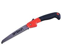 Amtech Folding Pruning Saw, Tri-Edge Heat-Treated Blade with Safety Lock and Soft Grip Handle, for Cutting Branches and Shrubs.