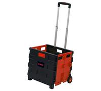 Am-Tech Folding Shopping Trolley – Collapsible, Easy to Assemble, Lightweight, 25kg Capacity