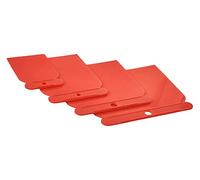 Amtech G0946 Filler Applicator Kit, 4-Piece Plastic Scraper Set, Lightweight, Reusable and Easy to Clean, Sizes 50, 80, 100, 120mm