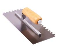 Amtech G1610 280mm (11") Notched Float Trowel With Wooden Handle