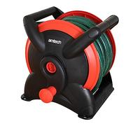 Amtech - Garden Hose Reel for Tidy and Organised Hose Storage with Multiple Connectors, Home DIY, Durable and Suitable for All Seasons, Lightweight and Easy to Store (15m)