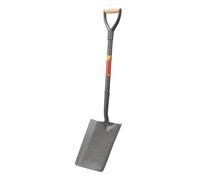 Amtech - Garden Shovel, Heavy Duty Taper Mouth Shovel for Tarmac, Back-Filling, and Other Landscape Projects, Durable Solid-Forged Blade and All-Steel Body, Comfortable Grip, Hammertone Grey (28”)
