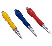 3pc Colour Coded Centre Punch Set - Amtech Piece Steel Alloy - punch set centre colour coded 3pc amtech piece steel alloy