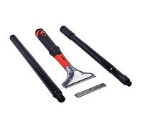 Amtech - Heavy Duty Scraper Tool with Extendable Pole for Removing Old Wallpaper, Home DIY, Easy to Use, Durable and Long Lasting, Includes 6 Blades with Safe Storage