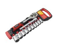 Amtech I0361 Socket Set 3/8”, 12pc Chrome Vanadium Steel Metric Wrench Kit, 45 Tooth Ratchet Pack with Quick Release