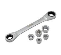 6pc Metric Go-Through 72T CRV Ratchet Spanner Set Amtech AM-I1045