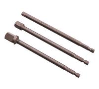 Amtech I5705 3 Piece 150mm 1/4" Hex Extension Adapter Set, Socket Driver Set, 1/4", 3/8" And 1/2", For Impact Driver