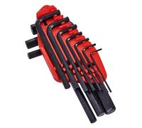 Amtech I8770 Hex Key Set, 10 Assorted Anti-Rust Hex Keys With Storage Holder, Sizes 1.5, 2, 2.5, 3, 4, 5, 5.5, 6, 8 And 10mm