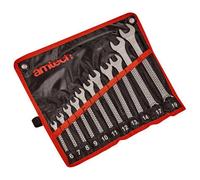 Amtech K0400 Combination Spanner Set, Drop Forged And Chrome Plated Spanners, 6mm To 19mm
