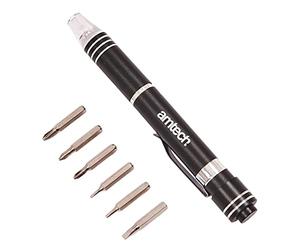 Amtech L0490 9-in-1 Screwdriver Bit Set, Clear
