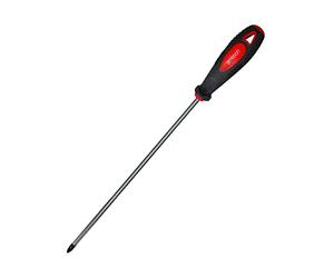 Amtech L0732 Long Reach Screwdriver, PL2, 325mm, Chrome Vanadium Steel with Magnetic Tip, Non-Slip Soft-Grip Handle