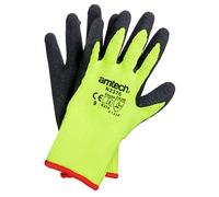 Amtech N2376 Thermal Work Gloves Large (Size 9), Certified Quality for Heavy Duty Tasks, Hi-Vis Yellow