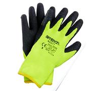 Amtech - Latex Coated Acrylic Gloves, Warm Lined for Cold Weather, Textured Grip, Durable and Flexible for DIY, Gardening, Construction and Outdoor Tasks (Size 8, M)