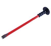 Amtech Long-Reach Cold Chisel with Rubber Guard, Drop-Forged Steel for Deep Cuts in Masonry, Octagonal Shaft for Control, 18" × 3/4"