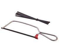 Amtech 6" Junior Hacksaw with 6 × 32 TPI Blades for Fine, Controlled Cuts in Metal, Wood and Plastic, Chrome-Plated Frame with Safety Guard