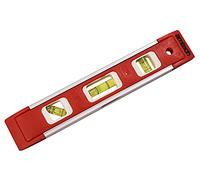 Amtech - Magnetic Level, Plumb, Level & Mitre Vials with Magnetic Bar, for Cabinets, Frames and Metalwork, 230 mm / 9 in