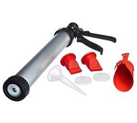 Amtech Mortar Pointing & Grouting Gun Set, Die-Cast Handle & Aluminium Barrel with 3 Nozzles, Easy-Fill Design for Brickwork, Tile Grouting & Masonry Repairs, Easy to Clean & Reuse