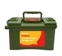 Amtech N0155 Lockable Toolbox, Weather-Resistant And Waterproof Storage Case With Twin Locking Points And 4Kg / 4.7L Capacity