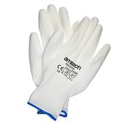 Amtech N2440 Light Duty PU Coated Work Gloves XL (Size 10), Certified Quality for Craft, Assembly and Packing, White