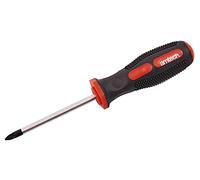 Amtech No.1 Pozi 7.5 cm Screwdriver, Chrome Vanadium Steel with Magnetised Tip and Soft-Grip Handle for Precision DIY and Assembly Tasks