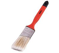 Amtech - No Bristle Loss Angled Brush, ergonomic soft handle, sharp cutting-in on corners, ceiling lines, trims & window frames, pro edges with emulsion, varnish & oils, 38mm (1.5")