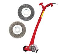 Amtech - Patio Brush and Electric Weeder for Removing Moss and Dirt from Driveways, Decks, and More, Easy to Use with Long Handle, Ergonomic and Lightweight, Non-Marking, Corded with 3m Cable