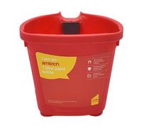 Amtech Plastic Paint Kettle with Magnet Brush Holder, Home DIY, Durable, Easy to Use, Holds Paint Brushes up to 4” Wide for Mess-Free Painting, Hooks onto Ladders (1 Litre)