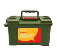 Amtech N0155 Lockable Toolbox, Weather-Resistant and Waterproof Storage Case with Twin Locking Points and 4Kg / 4.7L Capacity